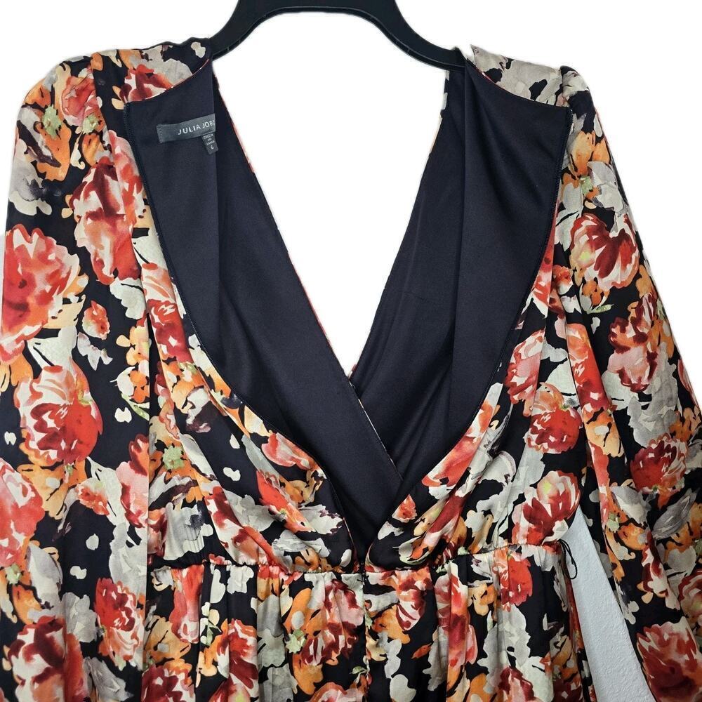 Julia Jordan Belted Faux Wrap Mini Dress Ballon Sleeve Party Floral Cocktail 6 - Picture 13 of 13